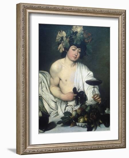 Bacchus, C1597-Caravaggio-Framed Giclee Print