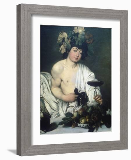 Bacchus, C1597-Caravaggio-Framed Giclee Print