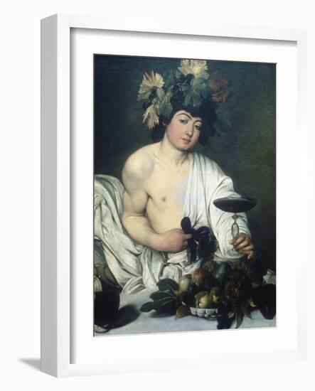 Bacchus, C1597-Caravaggio-Framed Giclee Print