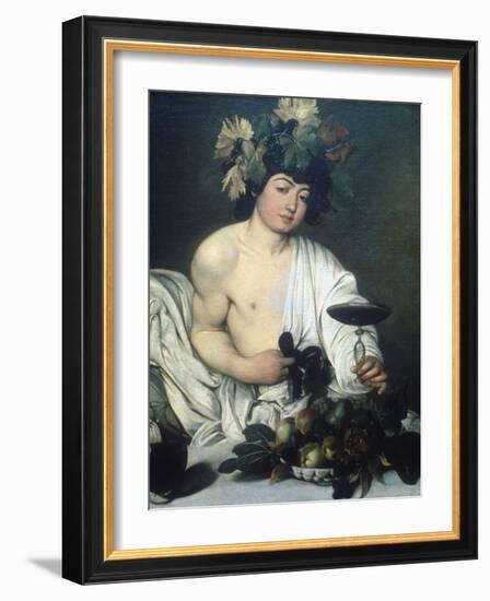 Bacchus, C1597-Caravaggio-Framed Giclee Print