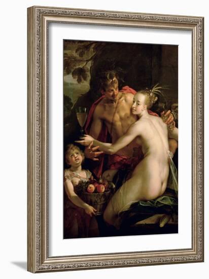 Bacchus, Ceres and Amor, Ca. 1600-Hans von Aachen-Framed Giclee Print