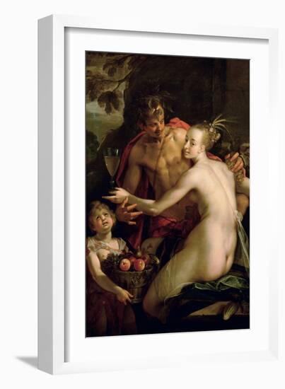 Bacchus, Ceres and Amor, Ca. 1600-Hans von Aachen-Framed Giclee Print