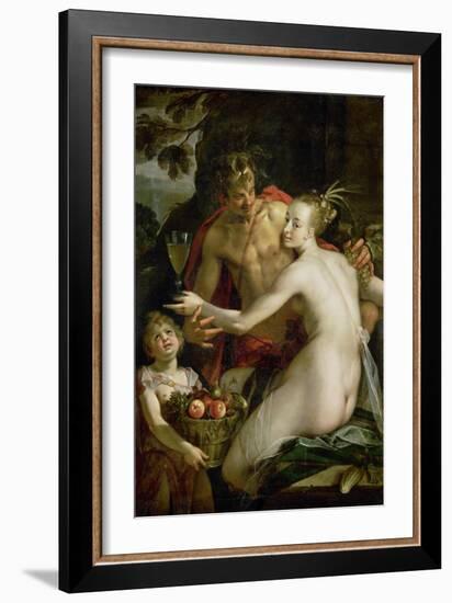 Bacchus, Ceres and Amor-Hans von Aachen-Framed Giclee Print