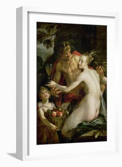 Bacchus, Ceres and Amor-Hans von Aachen-Framed Giclee Print