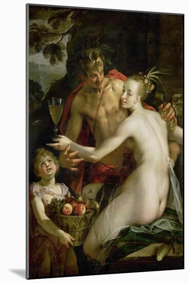 Bacchus, Ceres and Amor-Hans von Aachen-Mounted Giclee Print