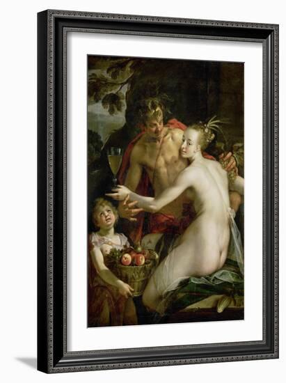 Bacchus, Ceres and Amor-Hans von Aachen-Framed Giclee Print