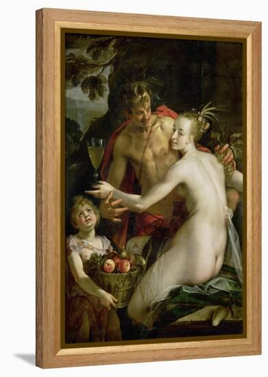 Bacchus, Ceres and Amor-Hans von Aachen-Framed Premier Image Canvas