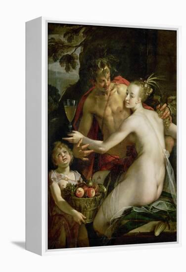 Bacchus, Ceres and Amor-Hans von Aachen-Framed Premier Image Canvas