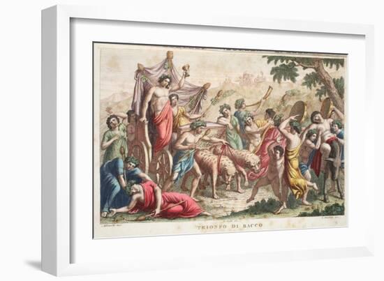 Bacchus' Rites or Triumph, Book III, Illustration from Ovid's Metamorphoses, Florence, 1832-Luigi Ademollo-Framed Giclee Print