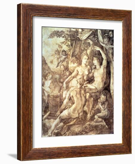 Bacchus, Venus and Ceres, circa 1606-Hendrik Goltzius-Framed Giclee Print