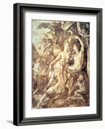 Bacchus, Venus and Ceres, circa 1606-Hendrik Goltzius-Framed Giclee Print