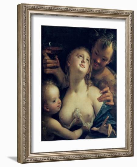 Bacchus, Venus and Cupid-Johann or Hans von Aachen-Framed Giclee Print