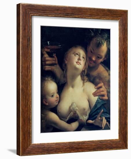 Bacchus, Venus and Cupid-Johann or Hans von Aachen-Framed Giclee Print