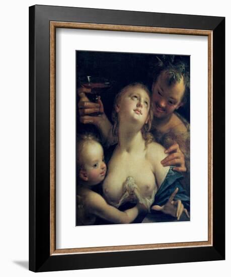 Bacchus, Venus and Cupid-Johann or Hans von Aachen-Framed Giclee Print