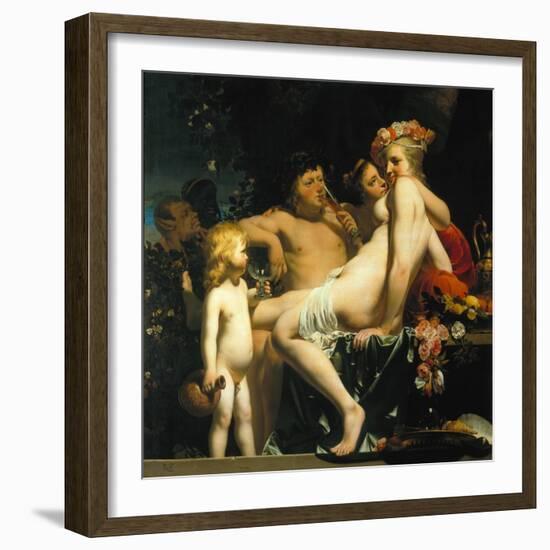 Bacchus with Two Nymphs and Amor-Camille Pissarro-Framed Giclee Print