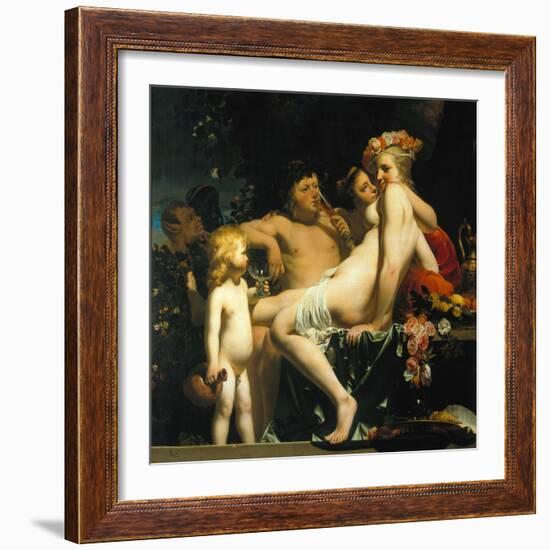 Bacchus with Two Nymphs and Amor-Camille Pissarro-Framed Giclee Print