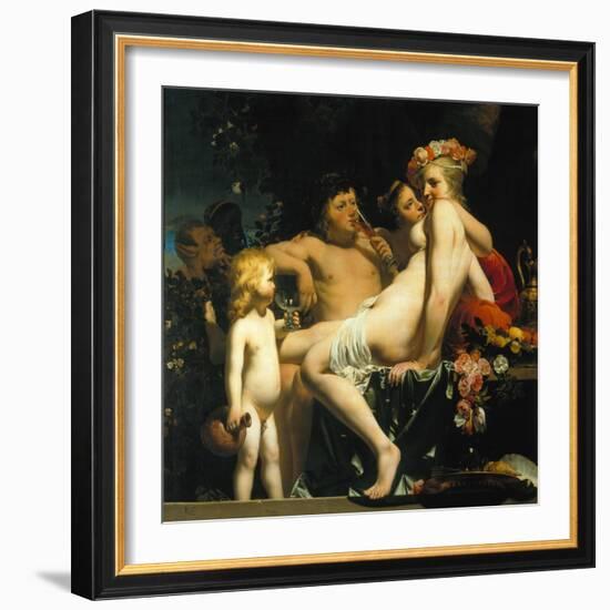 Bacchus with Two Nymphs and Amor-Camille Pissarro-Framed Giclee Print