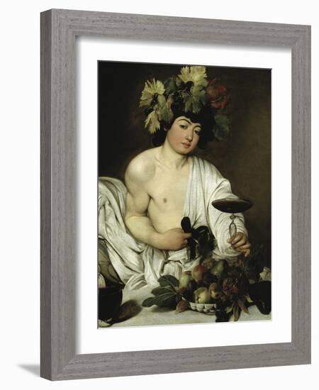 Bacchus-Caravaggio-Framed Giclee Print