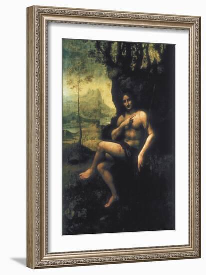 Bacchus-Leonardo da Vinci-Framed Art Print