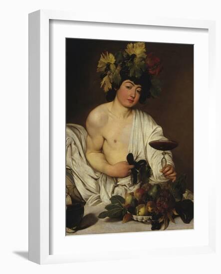 Bacchus-Caravaggio-Framed Giclee Print