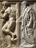 Hercules Turned to the Left, Leaning on His Club, Holding Drapery-Baccio Bandinelli-Giclee Print