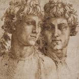 Three Male Heads Juxtaposed-Baccio Bandinelli-Giclee Print