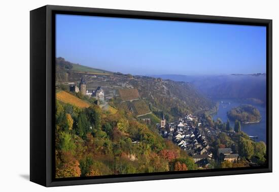 Bacharach and Castle Stahleck at River Rhine-Uwe Steffens-Framed Premier Image Canvas