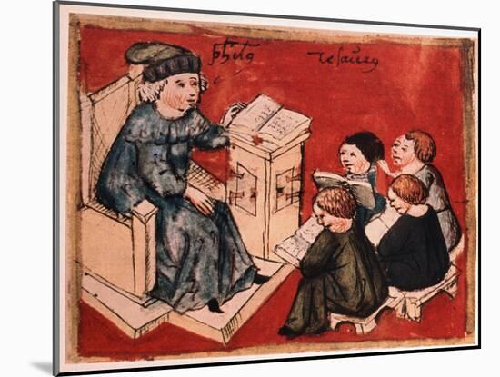 Bachelor Teaching His Pupils, C 15th-null-Mounted Giclee Print