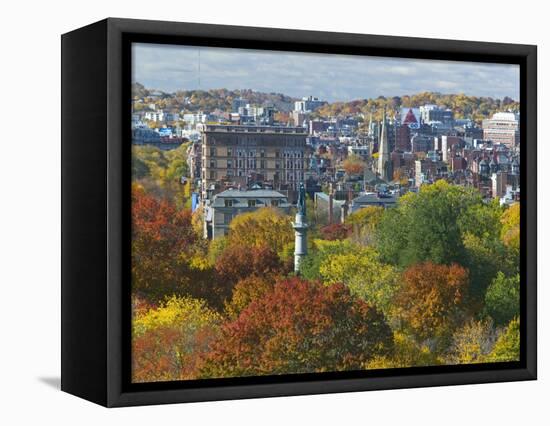 Back Bay and Boston Common, Boston, Massachusetts, USA-Walter Bibikow-Framed Premier Image Canvas