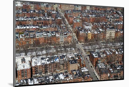 Back Bay neighborhood aerial view, Boston, Massachusetts, Usa-Susan Pease-Mounted Photographic Print