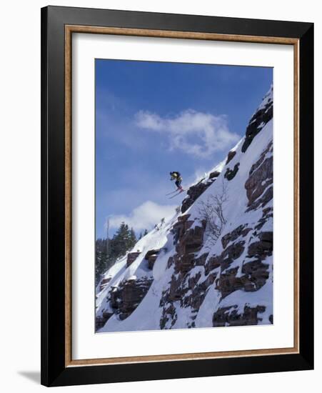 Back Country Skiing, Colorado, USA-Lee Kopfler-Framed Photographic Print