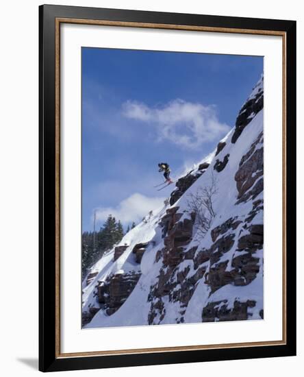 Back Country Skiing, Colorado, USA-Lee Kopfler-Framed Photographic Print