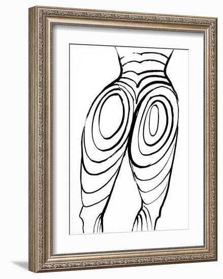 Back Cover (Nude Study) from Derriere Le Miroir-Alexander Calder-Framed Collectable Print