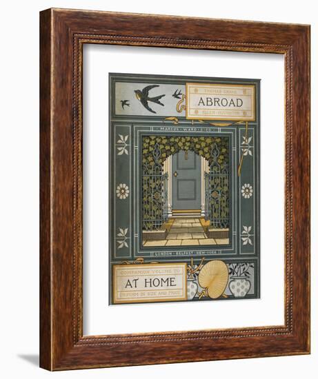 Back Cover Of 'Abroad'. Coloured Illustration Showing a Door.-Thomas Crane-Framed Giclee Print