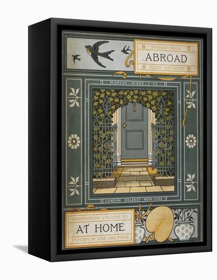 Back Cover Of 'Abroad'. Coloured Illustration Showing a Door.-Thomas Crane-Framed Premier Image Canvas