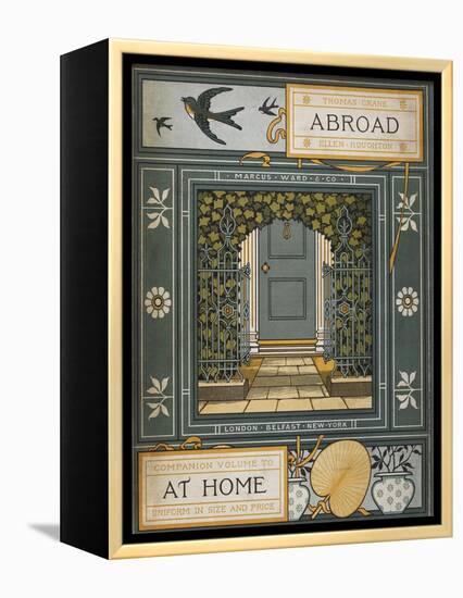 Back Cover Of 'Abroad'. Coloured Illustration Showing a Door.-Thomas Crane-Framed Premier Image Canvas