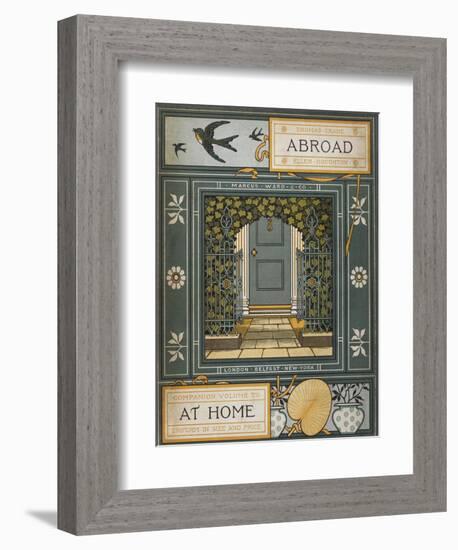 Back Cover Of 'Abroad'. Coloured Illustration Showing a Door.-Thomas Crane-Framed Premium Giclee Print