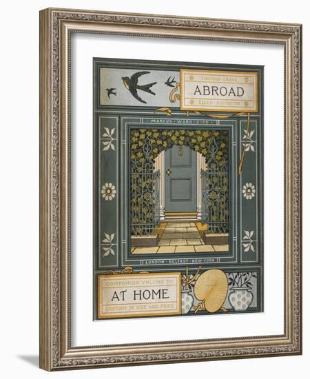 Back Cover Of 'Abroad'. Coloured Illustration Showing a Door.-Thomas Crane-Framed Giclee Print