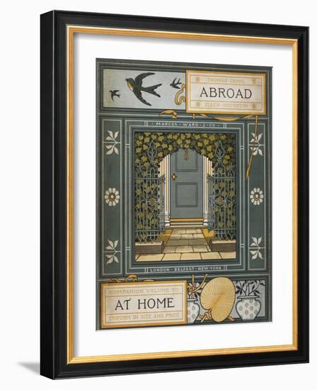 Back Cover Of 'Abroad'. Coloured Illustration Showing a Door.-Thomas Crane-Framed Giclee Print