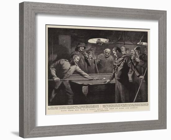 Back from the War, a Close Thing for Best at Home and Abroad-Clement Flower-Framed Giclee Print