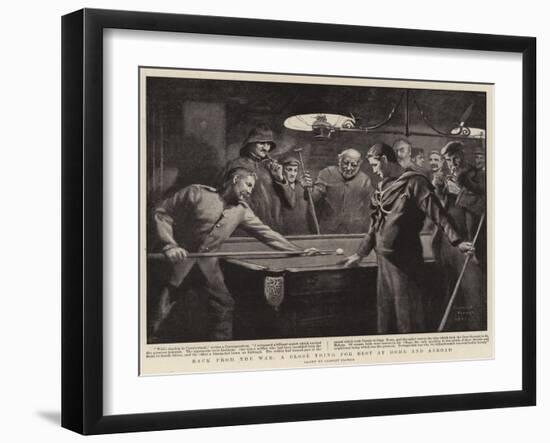 Back from the War, a Close Thing for Best at Home and Abroad-Clement Flower-Framed Giclee Print
