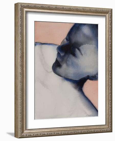 Back in Blue 2, 2020 (W/C on Arches)-Graham Dean-Framed Giclee Print