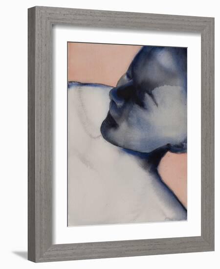 Back in Blue 2, 2020 (W/C on Arches)-Graham Dean-Framed Giclee Print