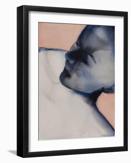 Back in Blue 2, 2020 (W/C on Arches)-Graham Dean-Framed Giclee Print