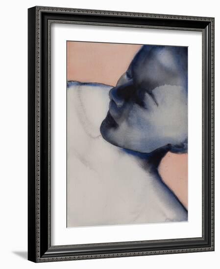 Back in Blue 2, 2020 (W/C on Arches)-Graham Dean-Framed Giclee Print