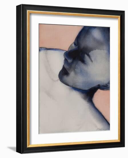 Back in Blue 2, 2020 (W/C on Arches)-Graham Dean-Framed Giclee Print