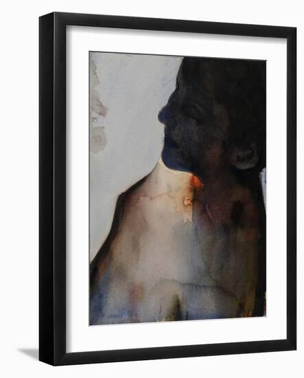Back in Blue 5, 2020 (W/C on Arches)-Graham Dean-Framed Giclee Print