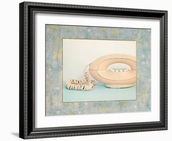 Back in Time Pink Phone Border-Susannah Tucker-Framed Art Print