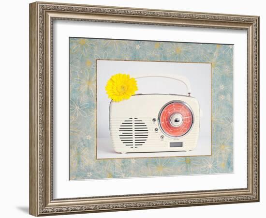 Back in Time White Radio Border-Susannah Tucker-Framed Art Print