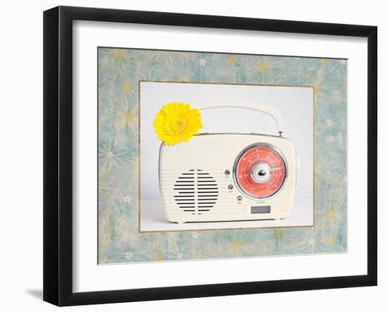 Back in Time White Radio Border-Susannah Tucker-Framed Art Print